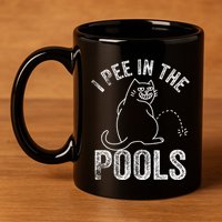 Funny I Pee In Pools Summer Vacation Men Women 11oz C Handle Ceramic Mug