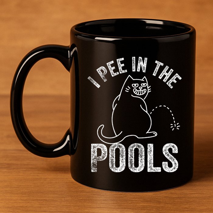 Funny I Pee In Pools Summer Vacation Men Women 11oz C Handle Ceramic Mug