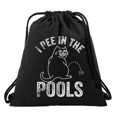 Funny I Pee In Pools Summer Vacation Men Women Drawstring Bag