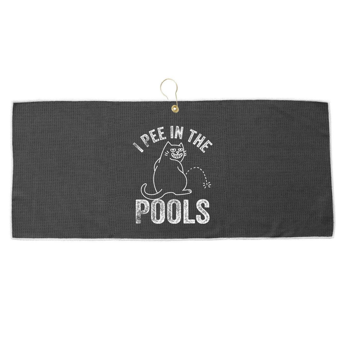 Funny I Pee In Pools Summer Vacation Men Women Large Microfiber Waffle Golf Towel