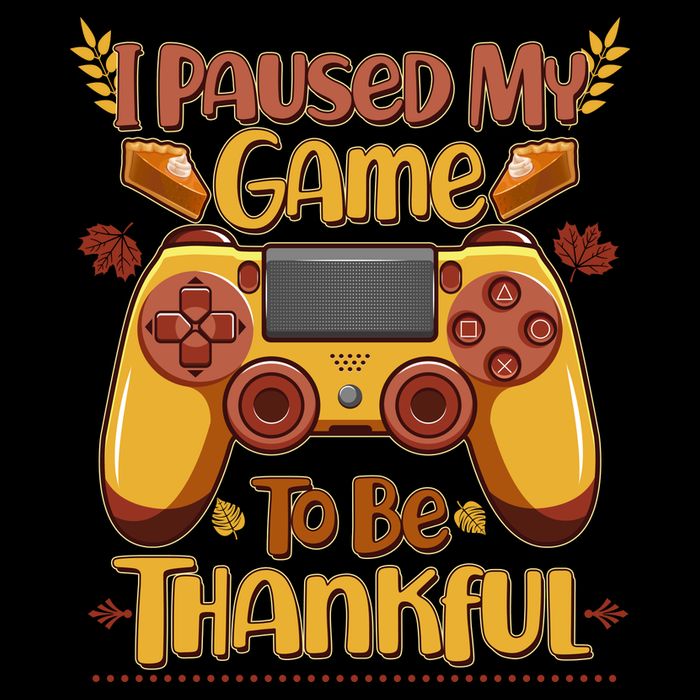 Funny I Paused My Game To Be Thankful Cropped Pullover Crew