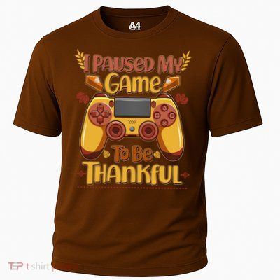 Funny I Paused My Game To Be Thankful Cooling Performance Crew T-Shirt
