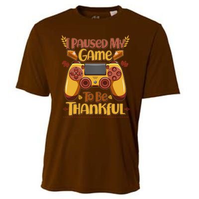 Funny I Paused My Game To Be Thankful Cooling Performance Crew T-Shirt