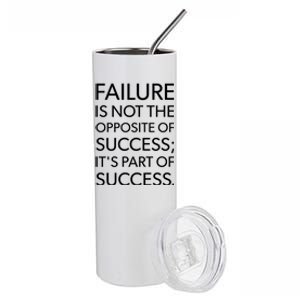 Failure Is Part Of Success Gift Life And Gym Motivational Gift Stainless Steel Tumbler