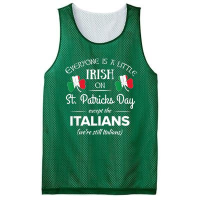 Funny Italian Pride Irish St. Patricks Day Italians Mesh Reversible Basketball Jersey Tank