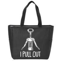 Funny I Pull Out Wine Corkscrew Zip Tote Bag