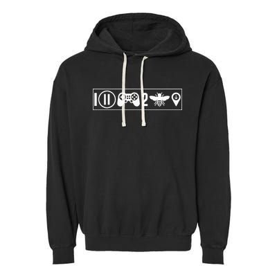funny I Paused My Game To Be Here  Garment-Dyed Fleece Hoodie