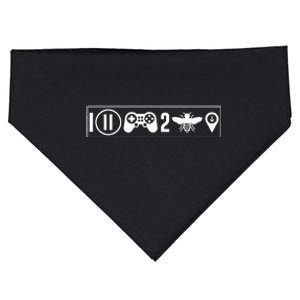 funny I Paused My Game To Be Here  USA-Made Doggie Bandana