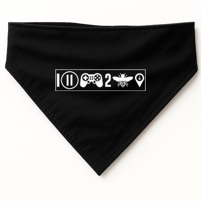 funny I Paused My Game To Be Here  USA-Made Doggie Bandana