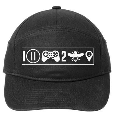 funny I Paused My Game To Be Here  7-Panel Snapback Hat