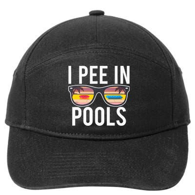 Funny I Pee In Pools 7-Panel Snapback Hat