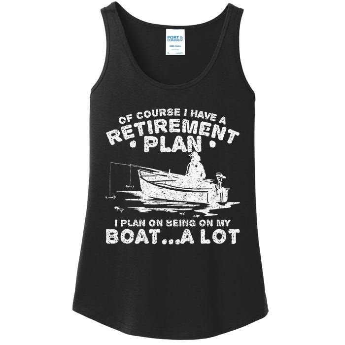 Funny I Plan On Beeing On My Boat Retirement Boat Ladies Essential Tank