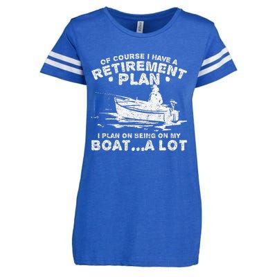 Funny I Plan On Beeing On My Boat Retirement Boat Enza Ladies Jersey Football T-Shirt