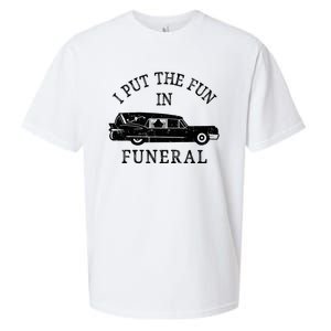 Funny I Put The Fun In Funeral Director Halloween Costume Sueded Cloud Jersey T-Shirt