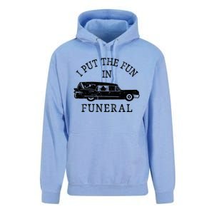 Funny I Put The Fun In Funeral Director Halloween Costume Unisex Surf Hoodie