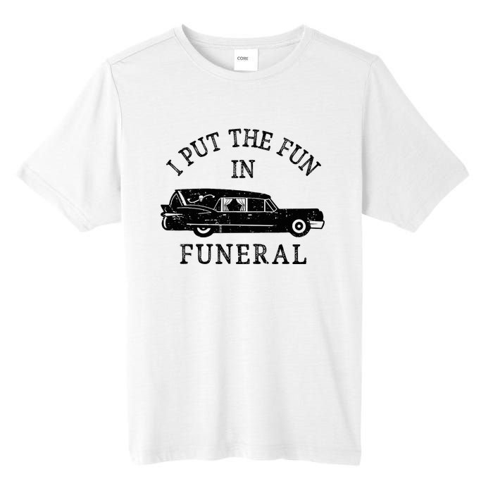 Funny I Put The Fun In Funeral Director Halloween Costume Tall Fusion ChromaSoft Performance T-Shirt