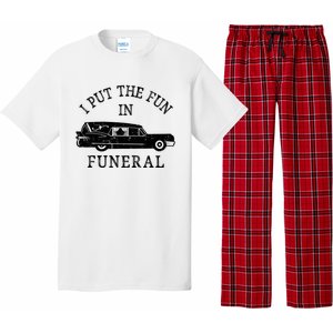 Funny I Put The Fun In Funeral Director Halloween Costume Pajama Set