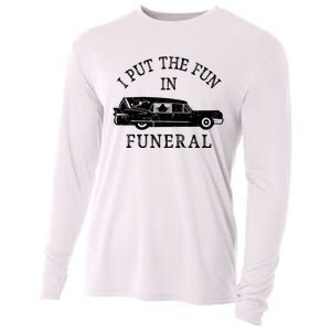 Funny I Put The Fun In Funeral Director Halloween Costume Cooling Performance Long Sleeve Crew