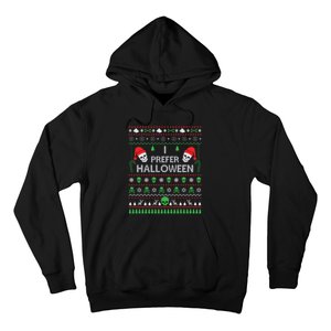 Funny I Prefer Halloween Christmas Sweater Best Ugly Xmas Hoodie