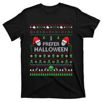 Funny I Prefer Halloween Christmas Sweater Best Ugly Xmas T-Shirt