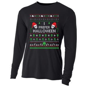 Funny I Prefer Halloween Christmas Sweater Best Ugly Xmas Cooling Performance Long Sleeve Crew