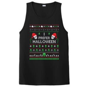 Funny I Prefer Halloween Christmas Sweater Best Ugly Xmas PosiCharge Competitor Tank