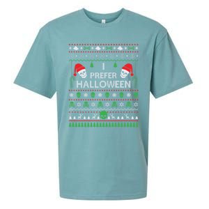 Funny I Prefer Halloween Christmas Sweater Best Ugly Xmas Sueded Cloud Jersey T-Shirt