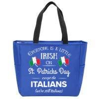 Funny Italian Pride Gift Irish St Patricks Day Italians Gift Zip Tote Bag