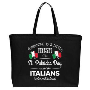 Funny Italian Pride Gift Irish St Patricks Day Italians Gift Cotton Canvas Jumbo Tote