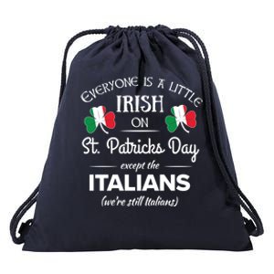 Funny Italian Pride Gift Irish St Patricks Day Italians Gift Drawstring Bag