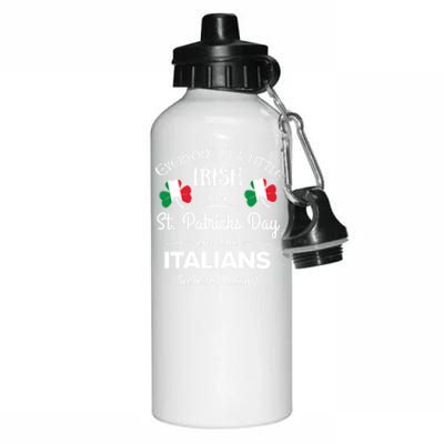 Funny Italian Pride Gift Irish St Patricks Day Italians Gift Aluminum Water Bottle 