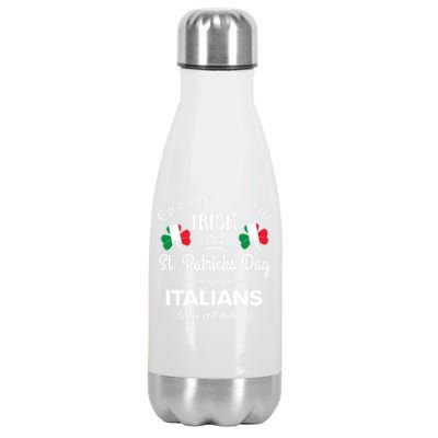 Funny Italian Pride Gift Irish St Patricks Day Italians Gift Stainless Steel Insulated Water Bottle