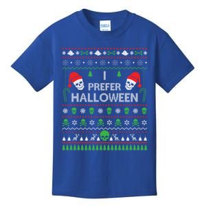 Funny I Prefer Halloween Christmas Sweater Best Ugly Xmas Gift Kids T-Shirt