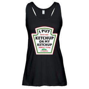 Funny I Put K.E.T.C.H.U.P On My K.E.T.C.H.U.P Condiment Catsup Design Ladies Essential Flowy Tank