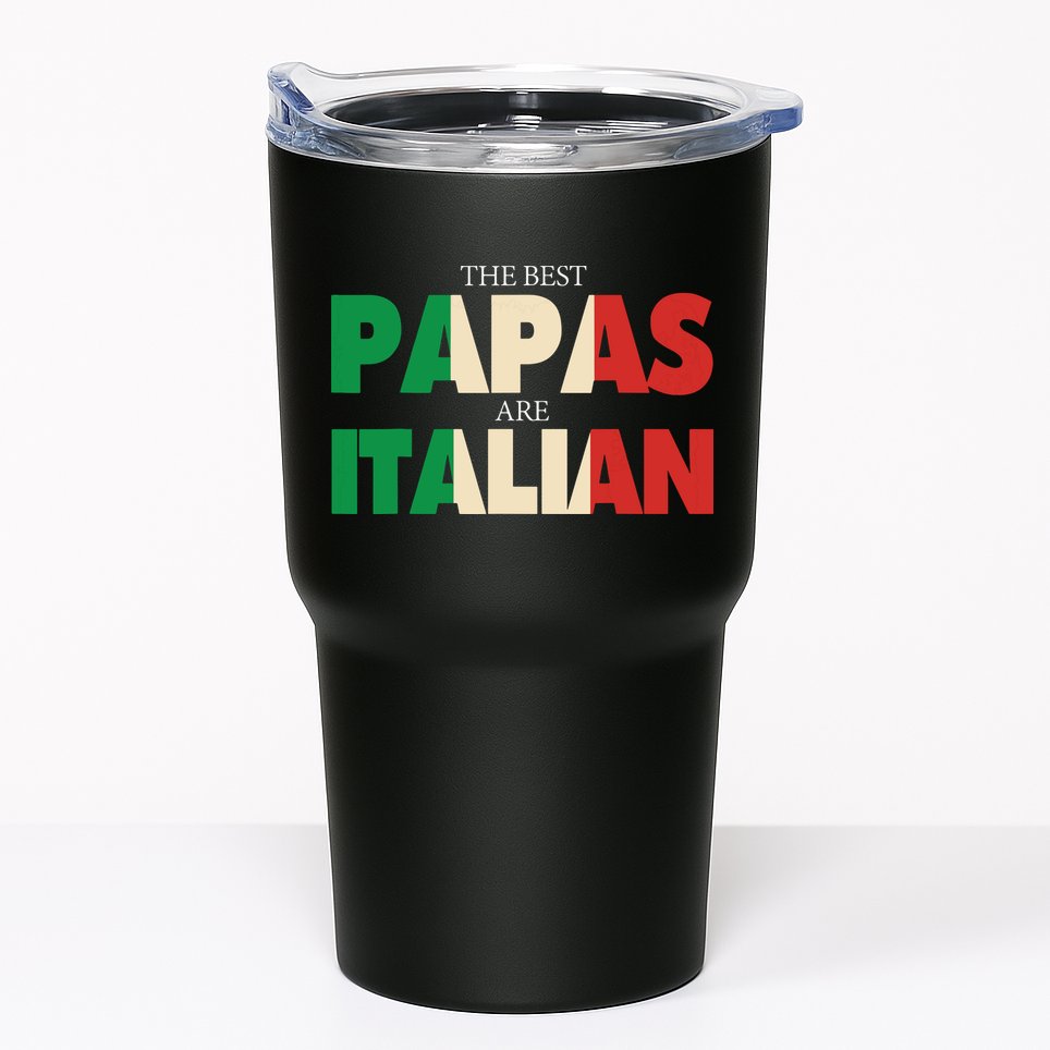 Funny Italian Papa Gift Best Papas Are Italian Flag Tumbler