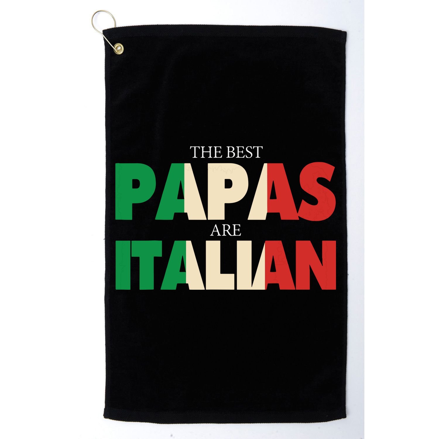 Funny Italian Papa Gift Best Papas Are Italian Flag Golf Towel