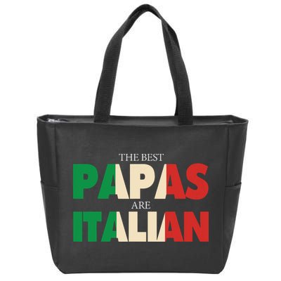Funny Italian Papa Gift Best Papas Are Italian Flag Zip Tote Bag