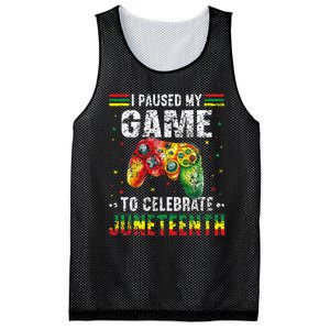 Funny I Paused My Game To Celebrate Junenth Black Gamers Mesh Reversible Basketball Jersey Tank