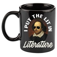 Funny I Put The Lit In Literature Gift Retro Funny Shakespeare Gift 11oz C Handle Ceramic Mug