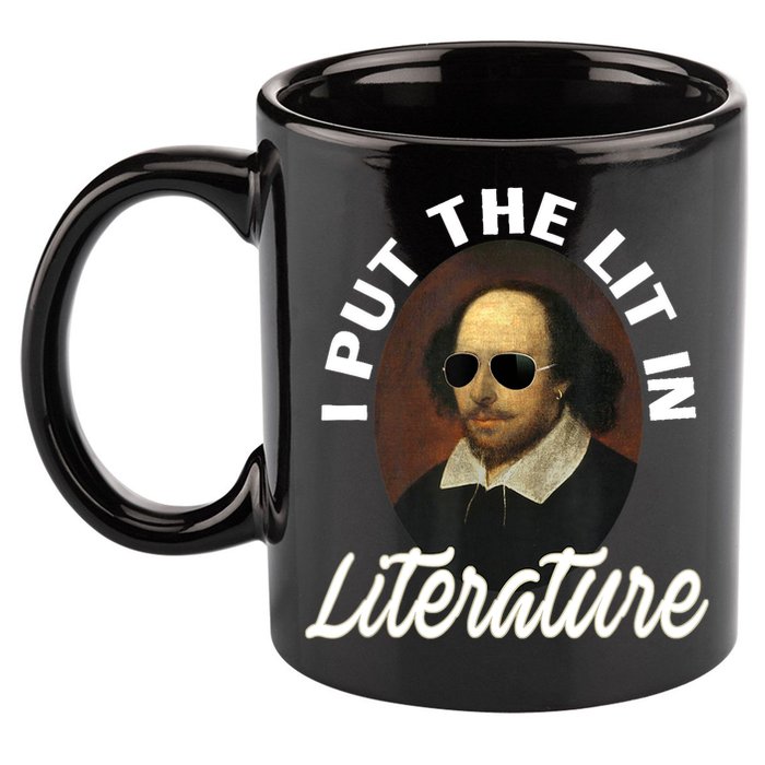 Funny I Put The Lit In Literature Gift Retro Funny Shakespeare Gift 11oz C Handle Ceramic Mug