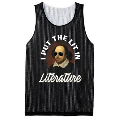 Funny I Put The Lit In Literature Gift Retro Funny Shakespeare Gift Mesh Reversible Basketball Jersey Tank