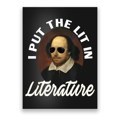 Funny I Put The Lit In Literature Gift Retro Funny Shakespeare Gift Poster