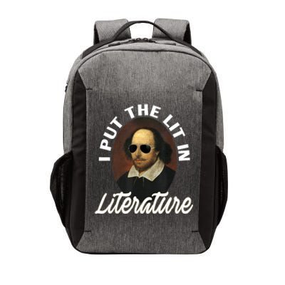 Funny I Put The Lit In Literature Gift Retro Funny Shakespeare Gift Vector Backpack