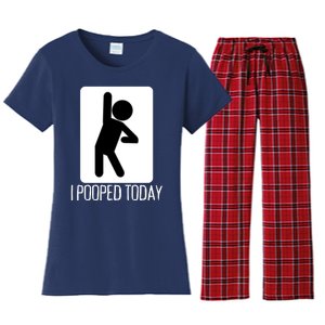 Funny I Pooped Today Humor I Pooped Women's Flannel Pajama Set