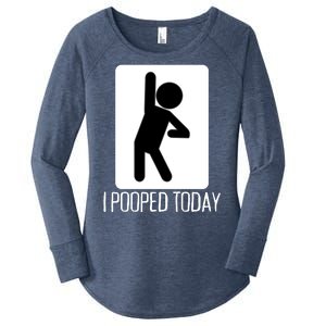 Funny I Pooped Today Humor I Pooped Women's Perfect Tri Tunic Long Sleeve Shirt