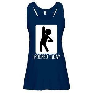 Funny I Pooped Today Humor I Pooped Ladies Essential Flowy Tank