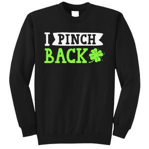 Funny I Pinch Back Saint Patrick's Day Lucky Irish Clover Sweatshirt