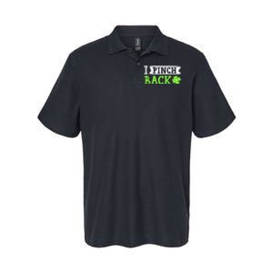 Funny I Pinch Back Saint Patrick's Day Lucky Irish Clover Softstyle Adult Sport Polo