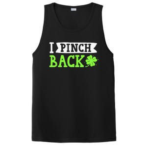 Funny I Pinch Back Saint Patrick's Day Lucky Irish Clover PosiCharge Competitor Tank