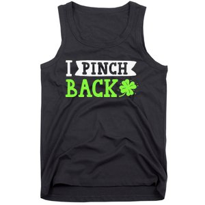 Funny I Pinch Back Saint Patrick's Day Lucky Irish Clover Tank Top